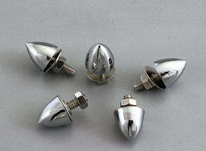 Chrom-Zierkegel 10er Set 