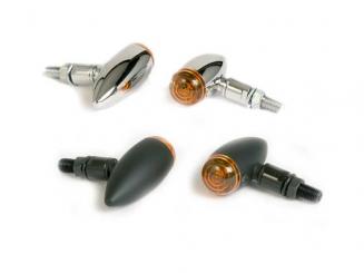 Blinker MICRO BULLET, E-geprüft verchromt, glattes Gehäuse