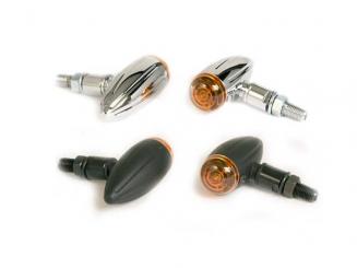 Blinker MICRO BULLET, E-geprüft verchromt, gefrästes Gehäuse
