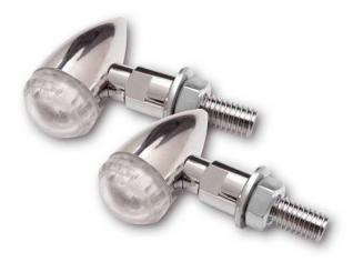 LED-Blinker PB 2, E-geprüft verchromt, klares Glas