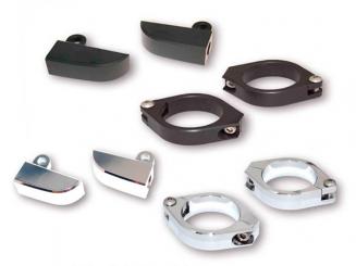 Blinkerhalter-Set Aluminium CNC-gefräst verchromt, 50, 52 und 54mm