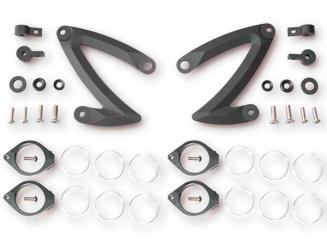 CNC Alu Lampenhalter Set Z-STYLE, schwarz 