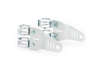 Scheinwerferhalter aus Alu mit Schellen verchromt 