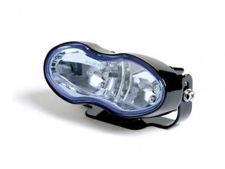 Ovaler Fern- und Nebelscheinwerfer, Glas blau, E-geprüft 