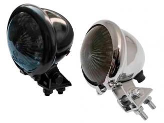 LED Rücklicht BATES-STYLE, E-geprüft getöntes Glas, schwarzes Gehäuse