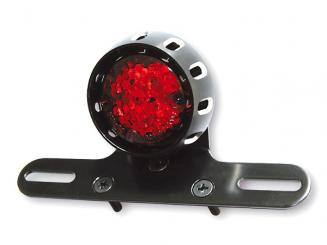 LED-Rücklicht MILES, schwarz eloxiertes Metallgehäuse, E-geprüft 