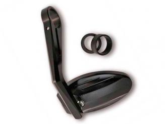 Lenkerenden-Spiegel Ferrara mit gefrästen Rillen 