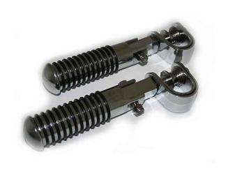 Chrom Fußrasten mit 7/8 bis 1 Zoll Schelle zur Sturzbügel Montage 