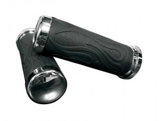 Griffe Flame, Gummi mit Chromkappe 