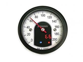 Motoscope Tiny analoger 49mm Tacho schwarzer Ring 