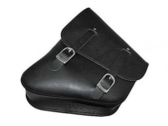 Satteltasche Santa Fe, schräg geschnitten,  LINKS, schwarzes Leder 