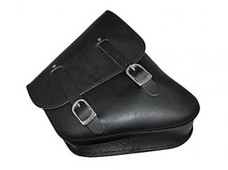 Satteltasche Santa Fe, schräg geschnitten,  RECHTS, schwarzes Leder 