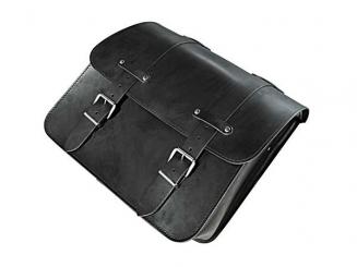 Satteltasche Bobber, schwarzes Leder 
