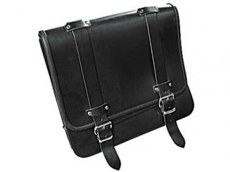 Satteltasche Post, schwarzes Leder 