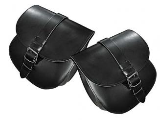 Satteltaschen Lady Bag, schwarzes Leder 