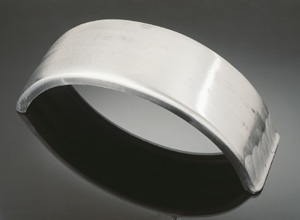 Heck-Fender Flat aus Stahl, 200mm breit 