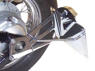 Kennzeichenhalter seitlich für Yamaha  XVS 650 und  XVS 1100 Drag Star Modelle mit Teilegutachten verchromt | 180mm x 200mm Deutschland
