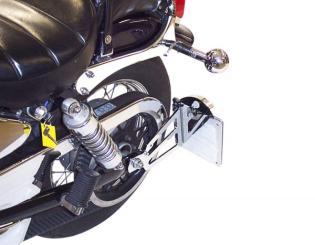 Kennzeichenhalter seitlichfür Suzuki LS 650 mit Teilegutachten Kennzeichengröße 180mm x 200mm, schwarz-pulverbeschichtet