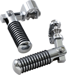 Chrom Fußrasten mit 1 Zoll bis 1 1/4 Zoll Schelle zur Sturzbügel Montage 