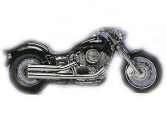 FALCON Double Groove für Yamaha XVS 1100 Drag Star. Modelle, E,geprüft 