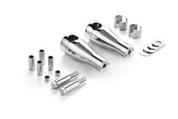 Riser-Set ROUND 100 mm M10 verchromt, mit Teilegutachten 