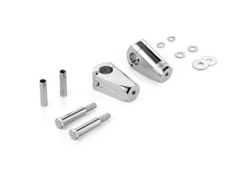 Riser-Set SPARTICAN 65mm mit 1 Zoll Klemmung M10, M12, M14 verchromt, mit Teilegutachten 