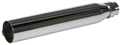 Slip-On Auspuff RAGE verchromt ohne Endkappe, 44 cm lang 