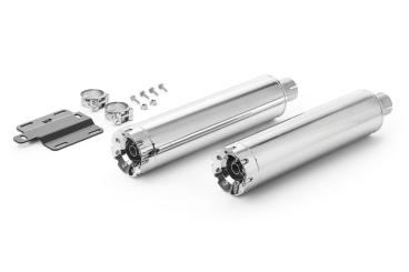 Slip-On Auspuff STRAIGHT CUT verchromt für Indian Scout 2021 mit EGBE 