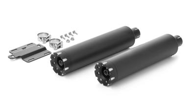 Slip-On Auspuff STRAIGHT CUT schwarz für Indian Scout 2021 mit EGBE 