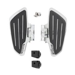 Sozius-Trittbretter NEW TECH GLIDE CHROM für Honda VT, Kawasaki VN und Suzuki VZ mit ABE 
