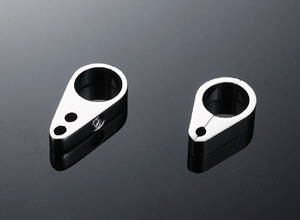 Gaszughalter einfach Alu verchromt 1 Zoll 