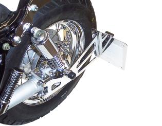 Kennzeichenhalter seitlich für Yamaha XV 535, XV 750, XV 1000 und XV 1100 Virago mit Teilegutachten 