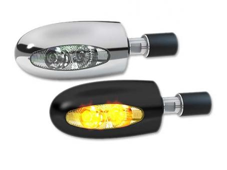 Lenkerenden-Blinker BL 1000 LED , E-geprüft verchromt