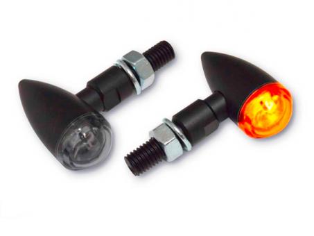 LED-Blinker PB 2, E-geprüft schwarz, getöntes Glas