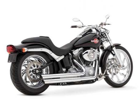 Vance + Hines Double Barrel staggered für Harley-Davidson® Softail Modelle 