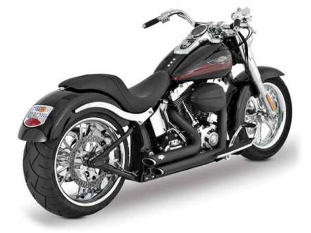 Vance + Hines Short Shots staggered für Harley-Davidson® Softail Modelle von 86-11, schwarz keramikbeschichtet